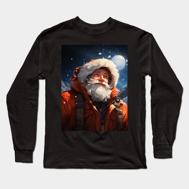 Miyazaki Santa Claus Long Sleeve T-Shirt by JunkyDotCom